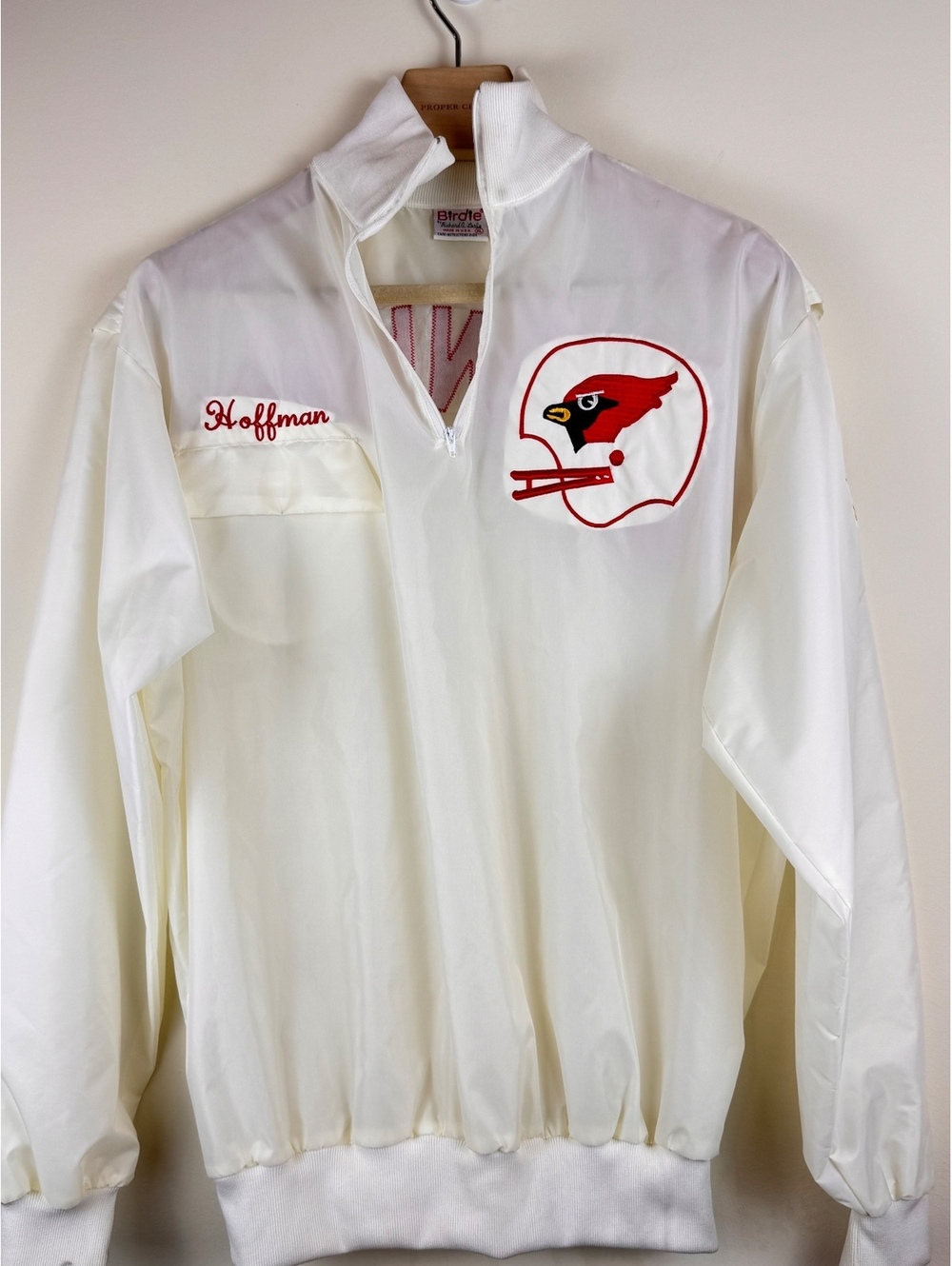 Vintage 1990 Greenwich Cardinals Birdie Jacket XL USA Made State Champs